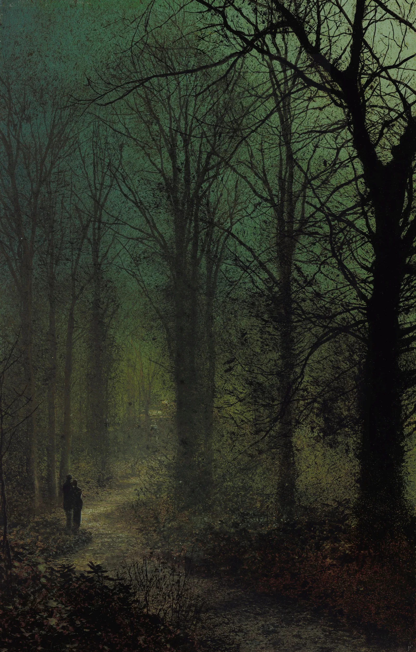 Thro The Wood Wall Art by John Atkinson Grimshaw - Canvas Print