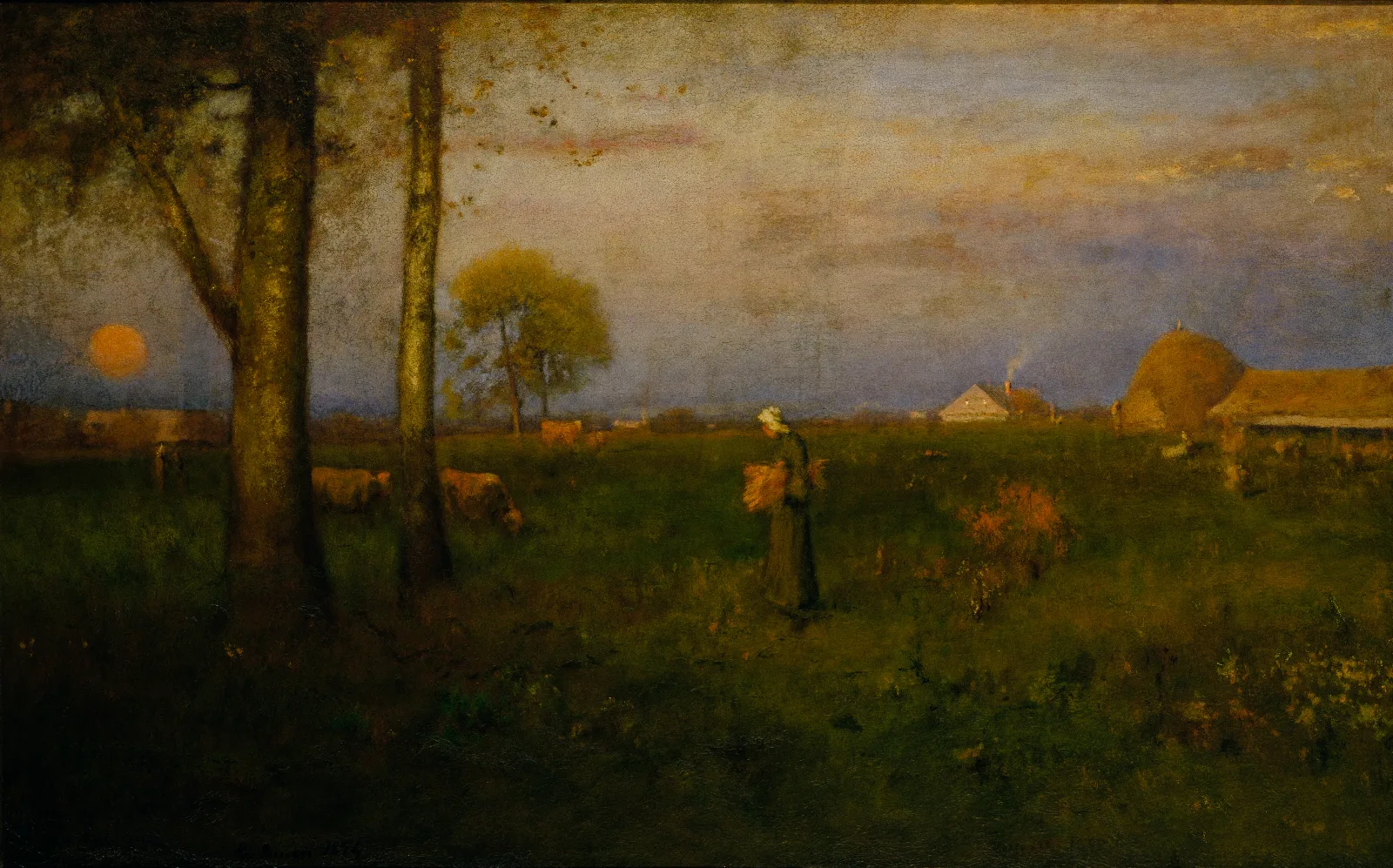 Sundown Wall Art by George Inness - Canvas Print