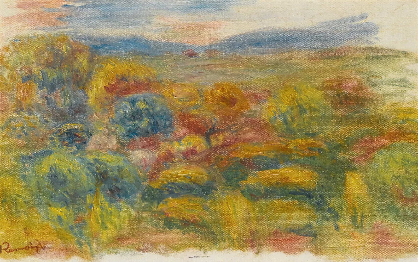 La Colline Rouge Wall Art by Pierre-Auguste Renoir - Canvas Print