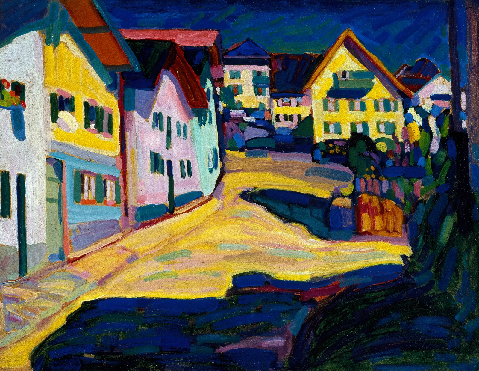 Murnau Burggrabenstrasse 1 1908 Wall Art by Wassily Kandinsky - Canvas Print