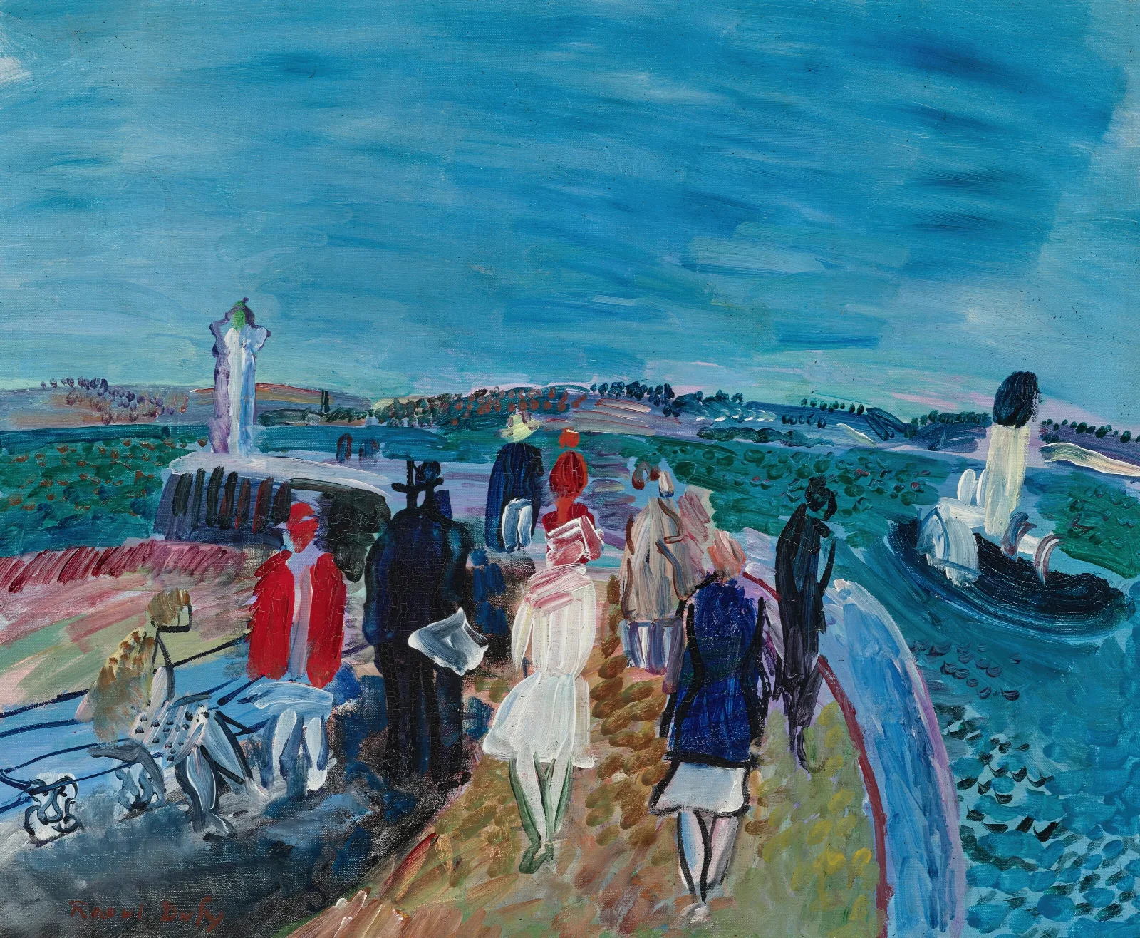 La Jetee A Honfleur Wall Art by Raoul Dufy - Canvas Print