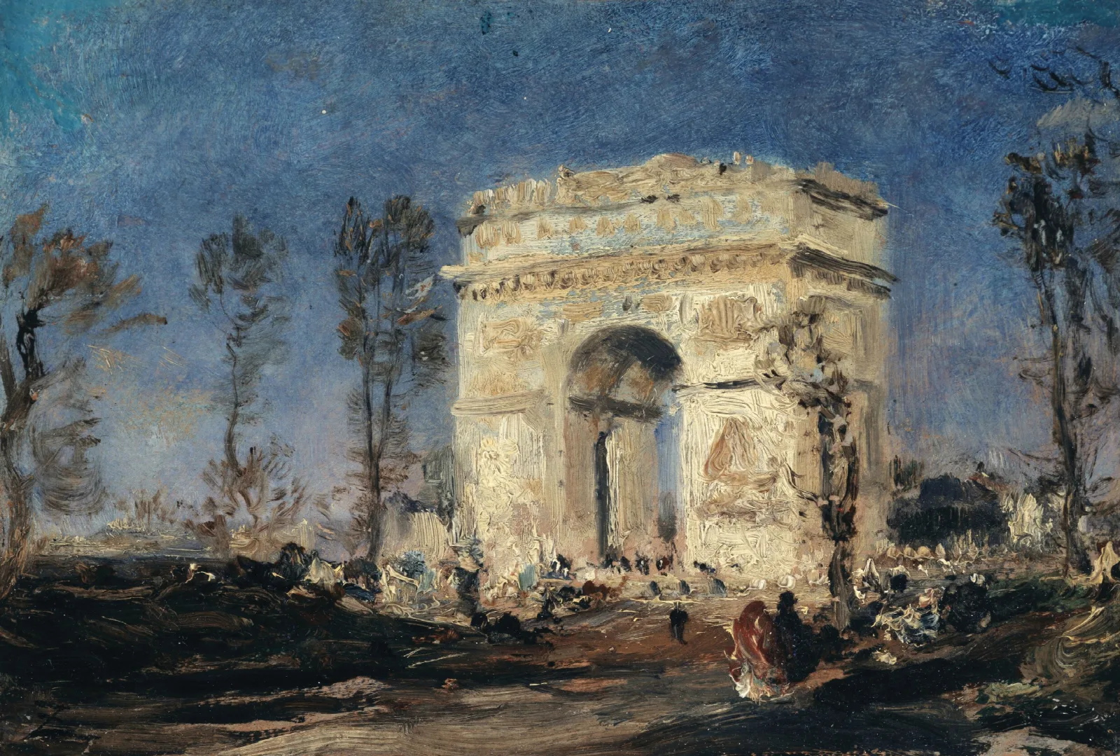 Larc De Triomphe De Letoile 8eme Arrondissement Wall Art by Félix Ziem - Canvas Print