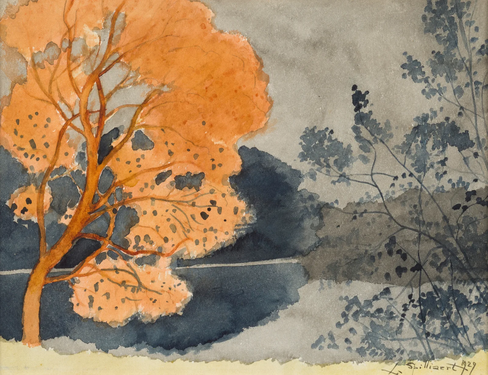 Etang En Automne Wall Art by Léon Spilliaert - Canvas Print
