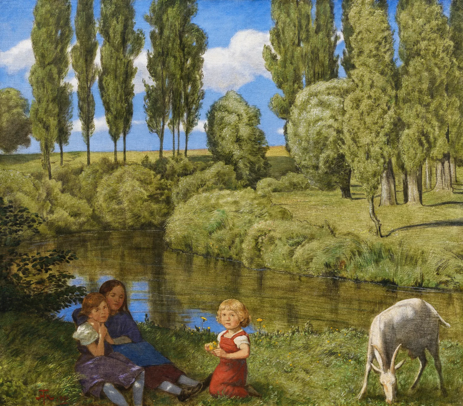Am Stillen Bach Wall Art by Hans Thoma - Canvas Print