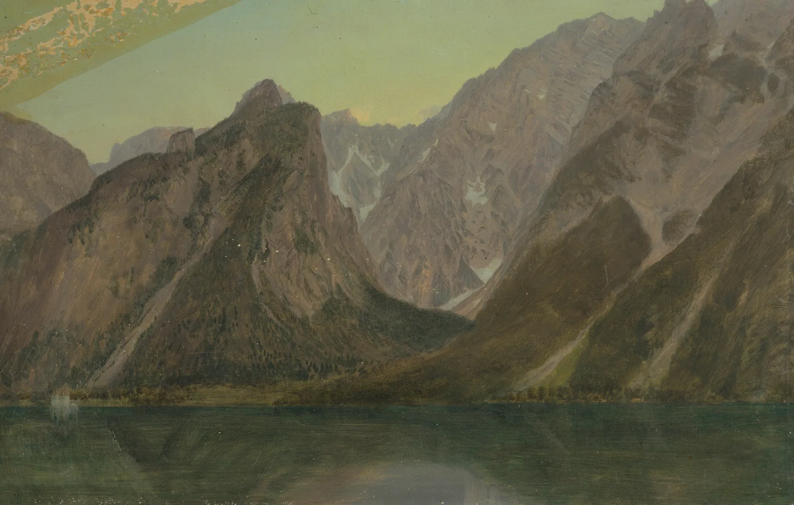 Koenigseee Near Berchtesgadan Bavaria Wall Art by Frederic Edwin Church - Canvas Print