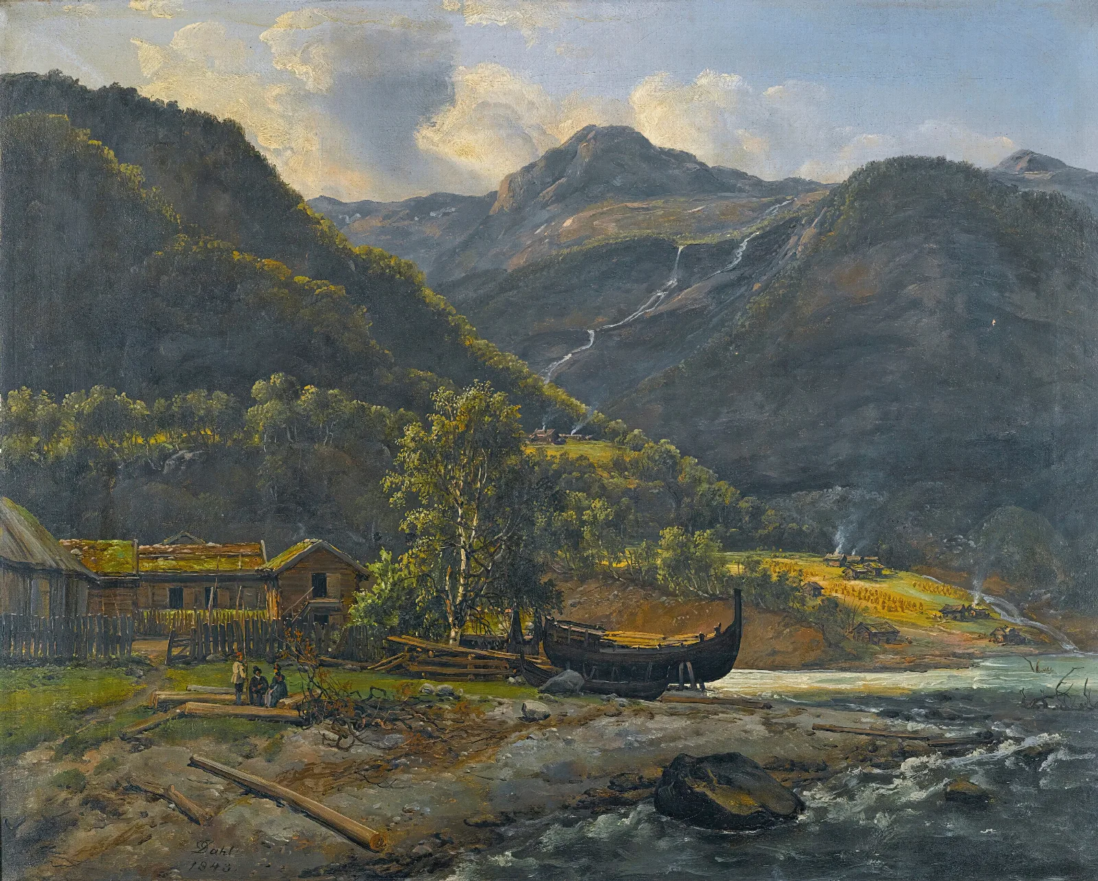 View At Skjolden In Lyster Wall Art by Johan Christian Dahl - Canvas Print