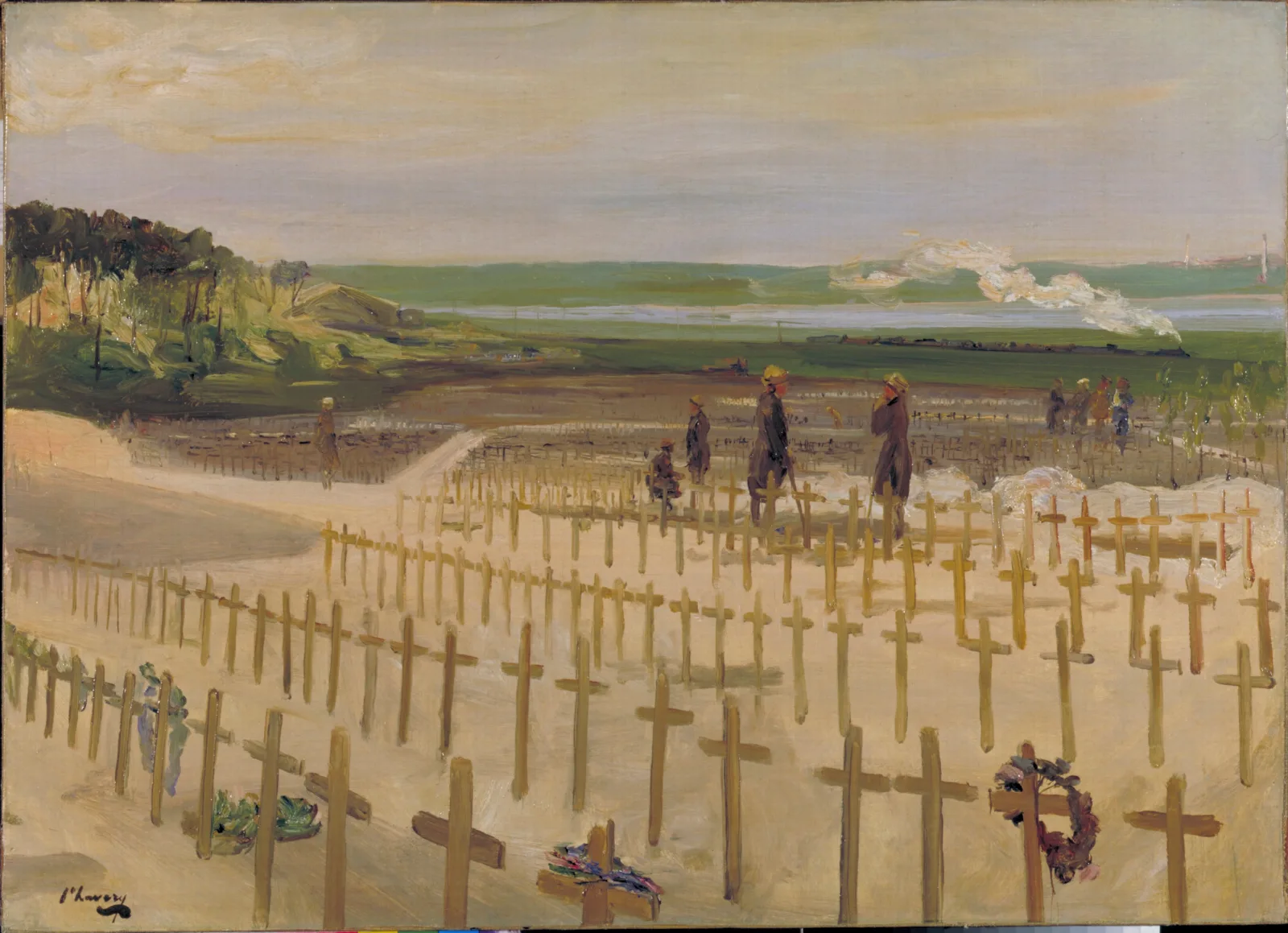 The Cemetery Etaples 1919 2 Wall Art by Sir John Lavery - Canvas Print