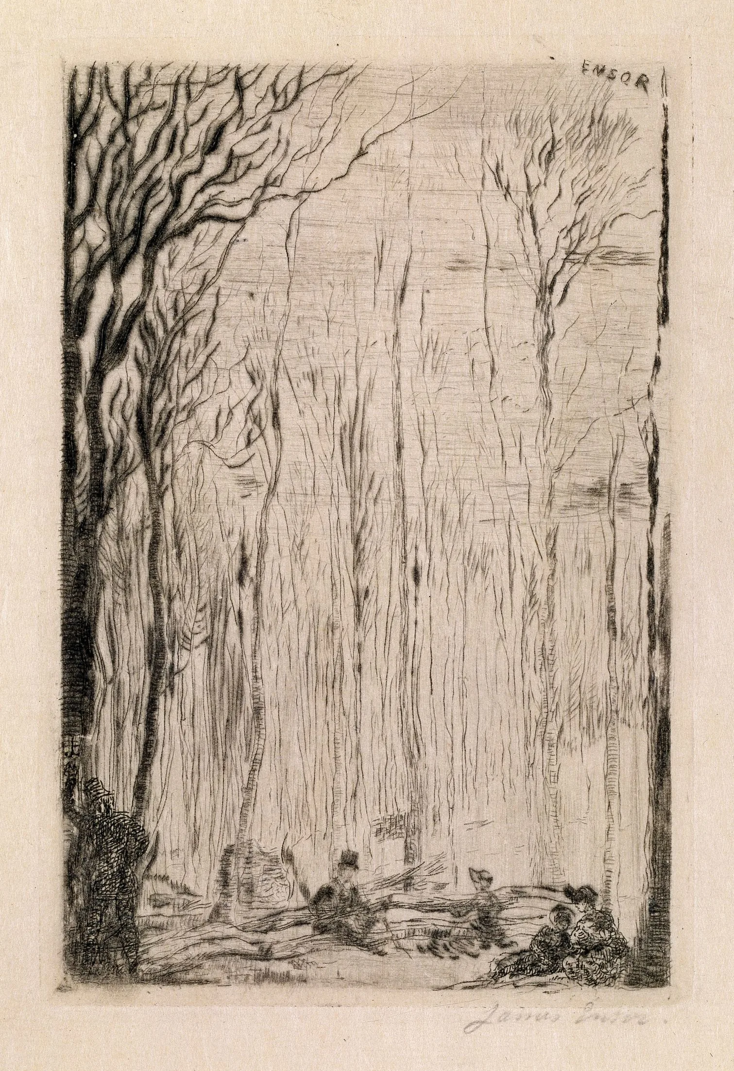 Forest At Groenendael Wall Art by James Ensor - Canvas Print