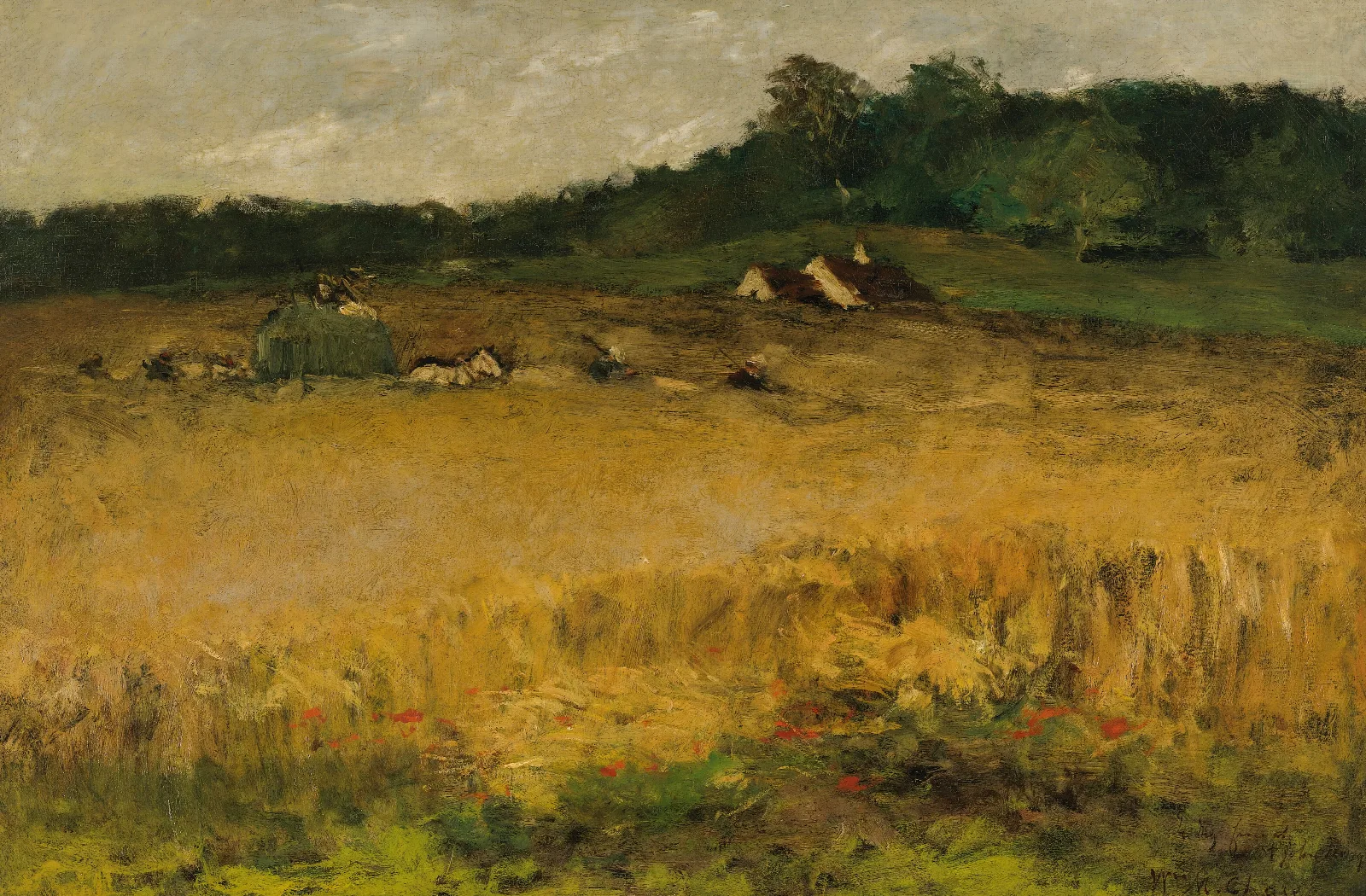 Wheat Field Wall Art by William Merritt Chase - Canvas Print
