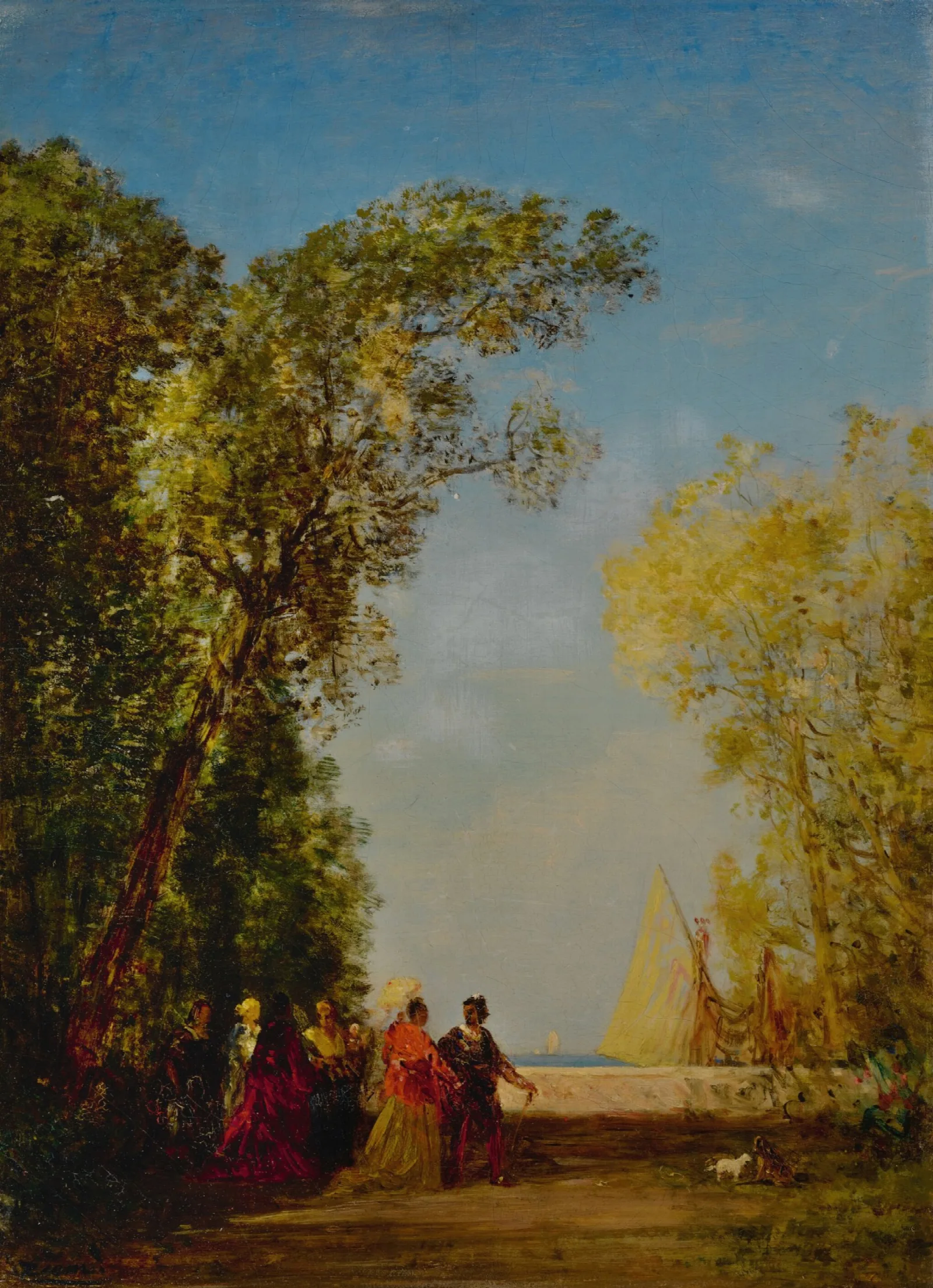 Interieur Dun Jardin A Venise Wall Art by Félix Ziem - Canvas Print