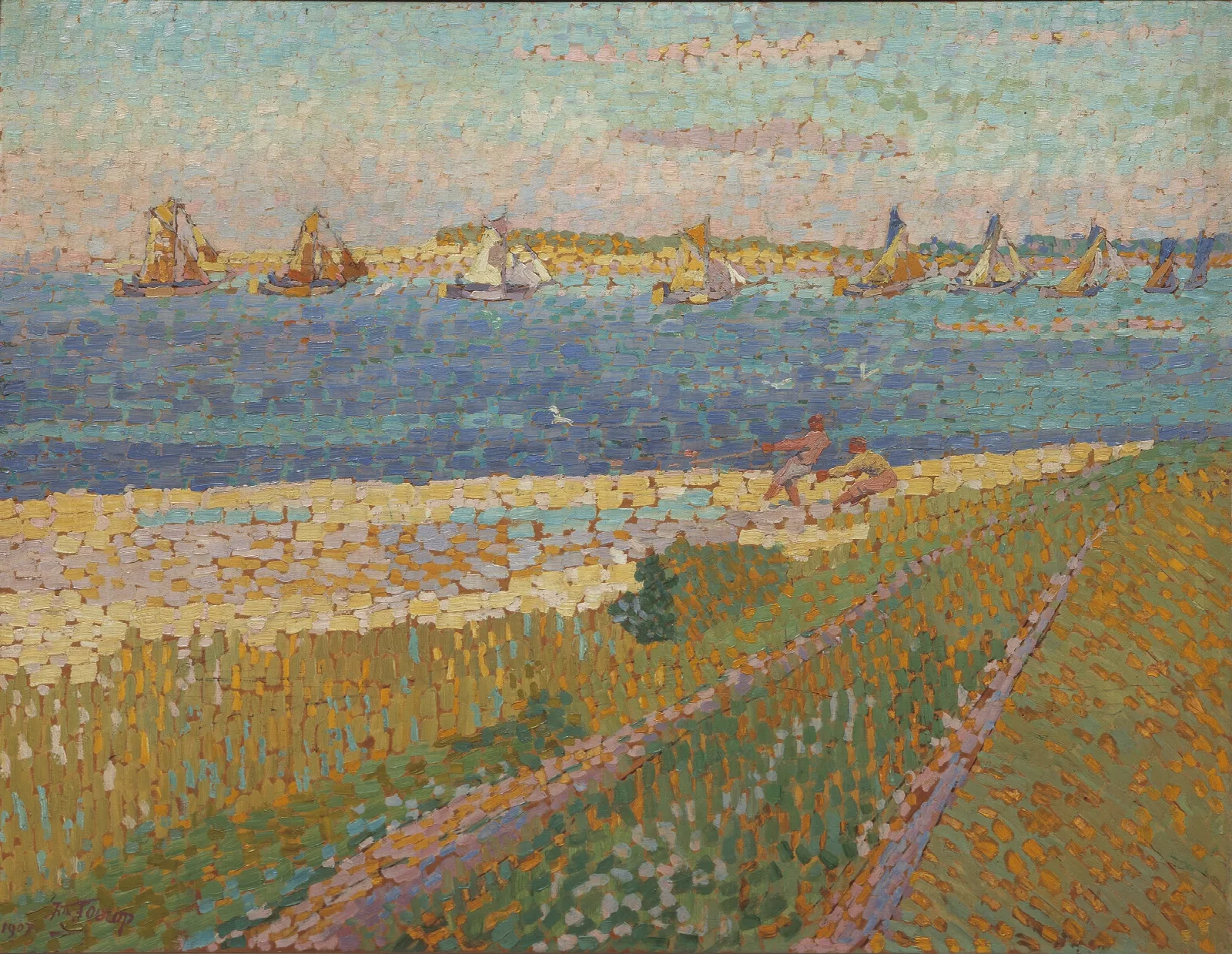 The Schelde Near Veere Wall Art by Jan Toorop - Canvas Print