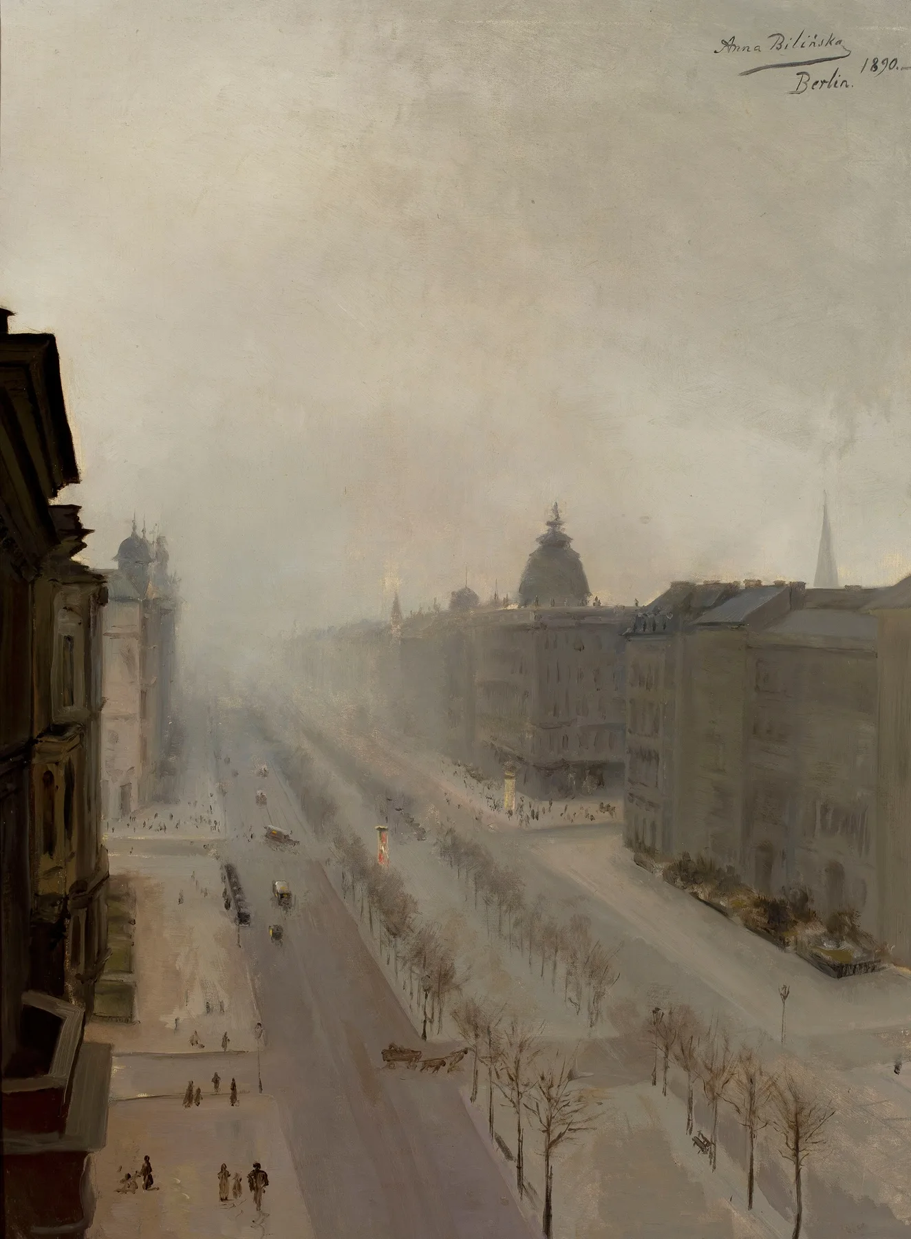 Unter Den Linden Street In Berlin Wall Art by Anna Bilińska-Bohdanowicz - Canvas Print