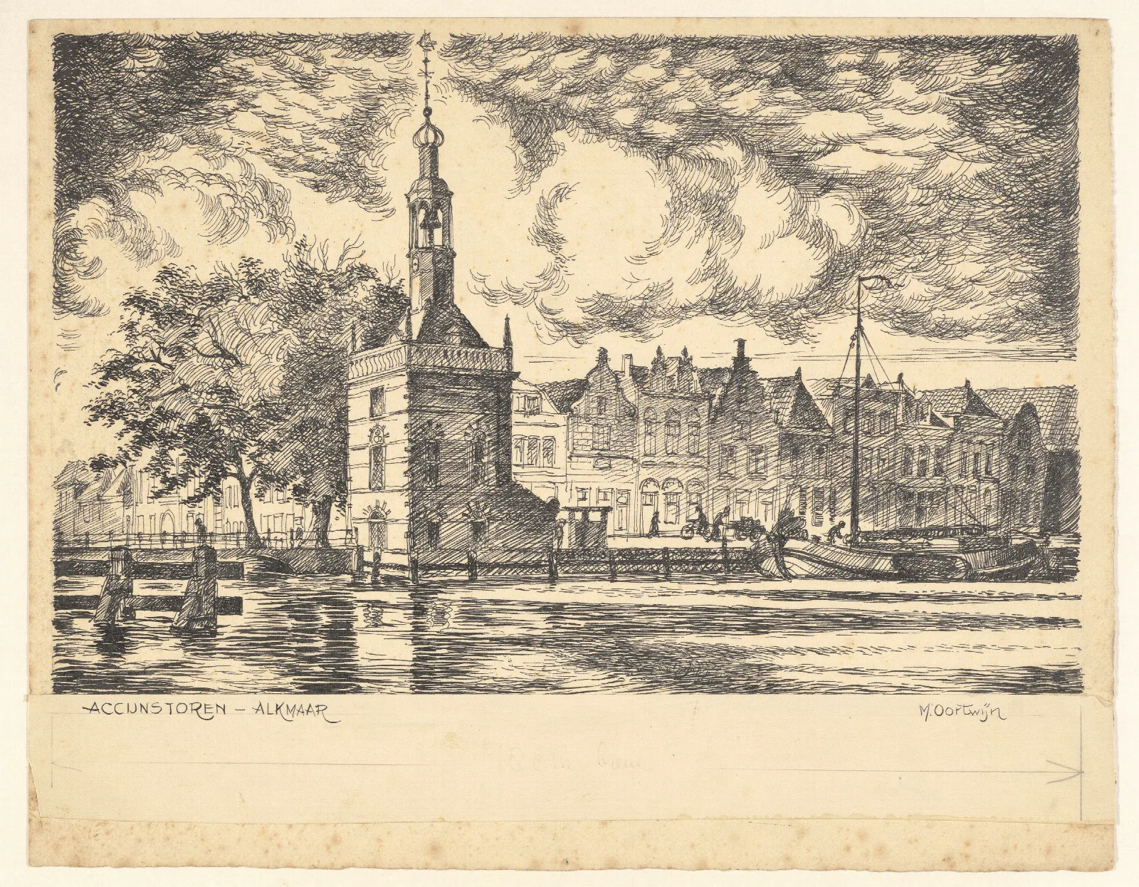 Gezicht Op De Accijnstoren Aan De Bierkade Wall Art by Maarten Oortwijn - Canvas Print