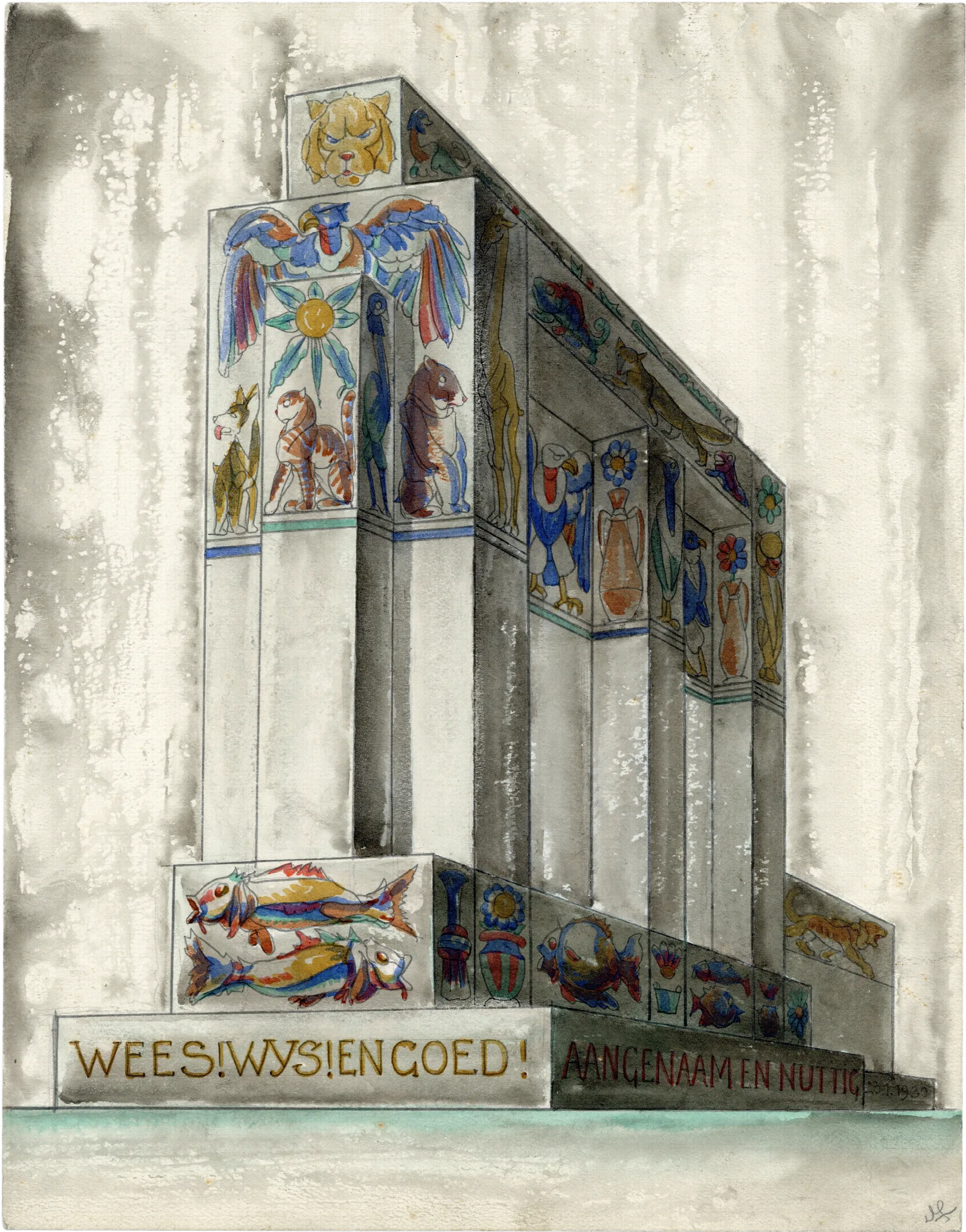 Tempelmuur Wall Art by Alfred Ost - Canvas Print