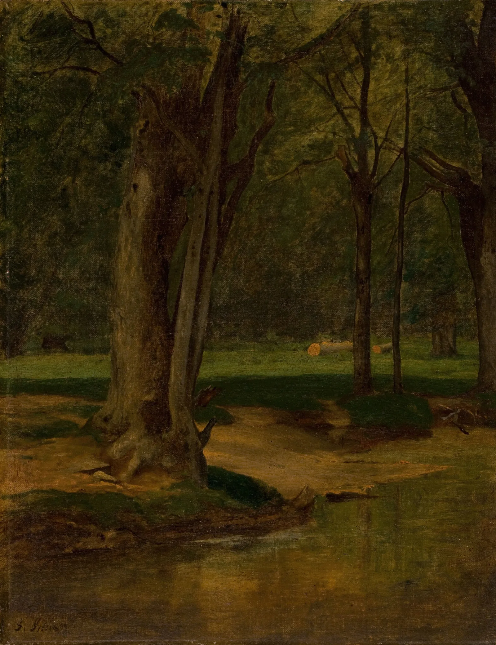 Trout Stream North Conway Wall Art by George Inness - Canvas Print