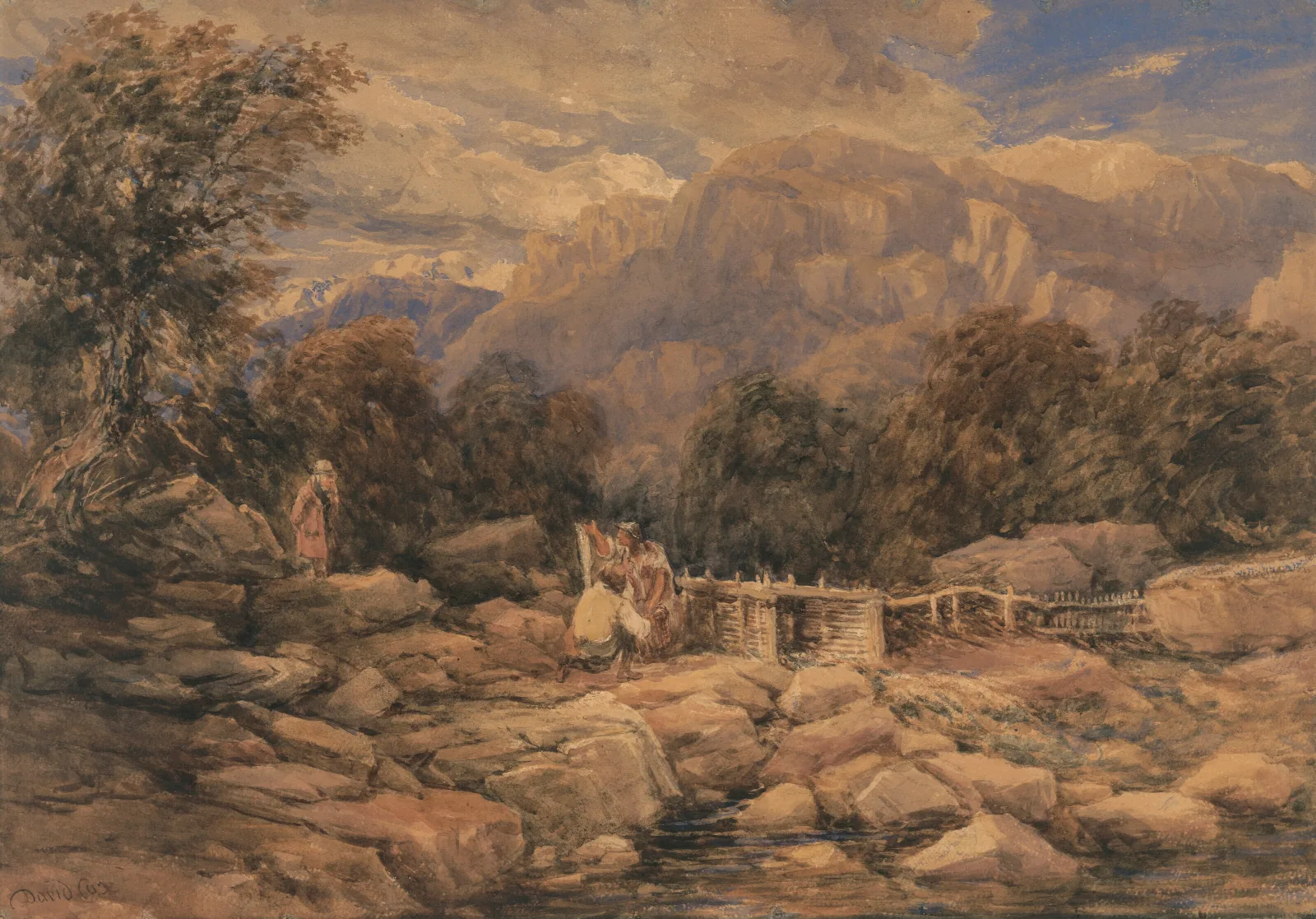 The Salmon Trap Wall Art by David Cox - Canvas Print
