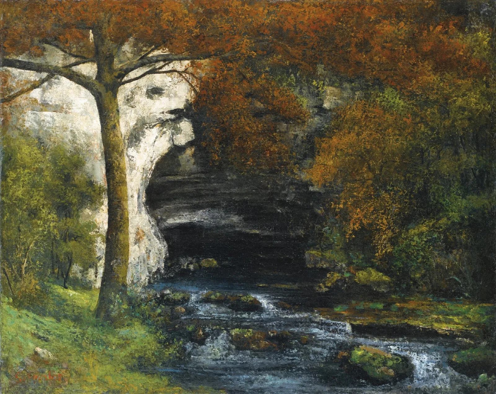 Source De Lison Pres De Nans Wall Art by Gustave Courbet - Canvas Print