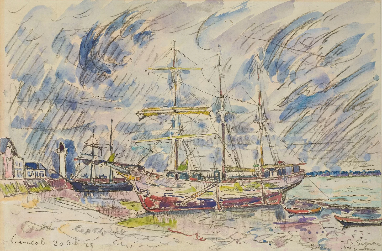 Cancale Wall Art by Paul Signac - Canvas Print