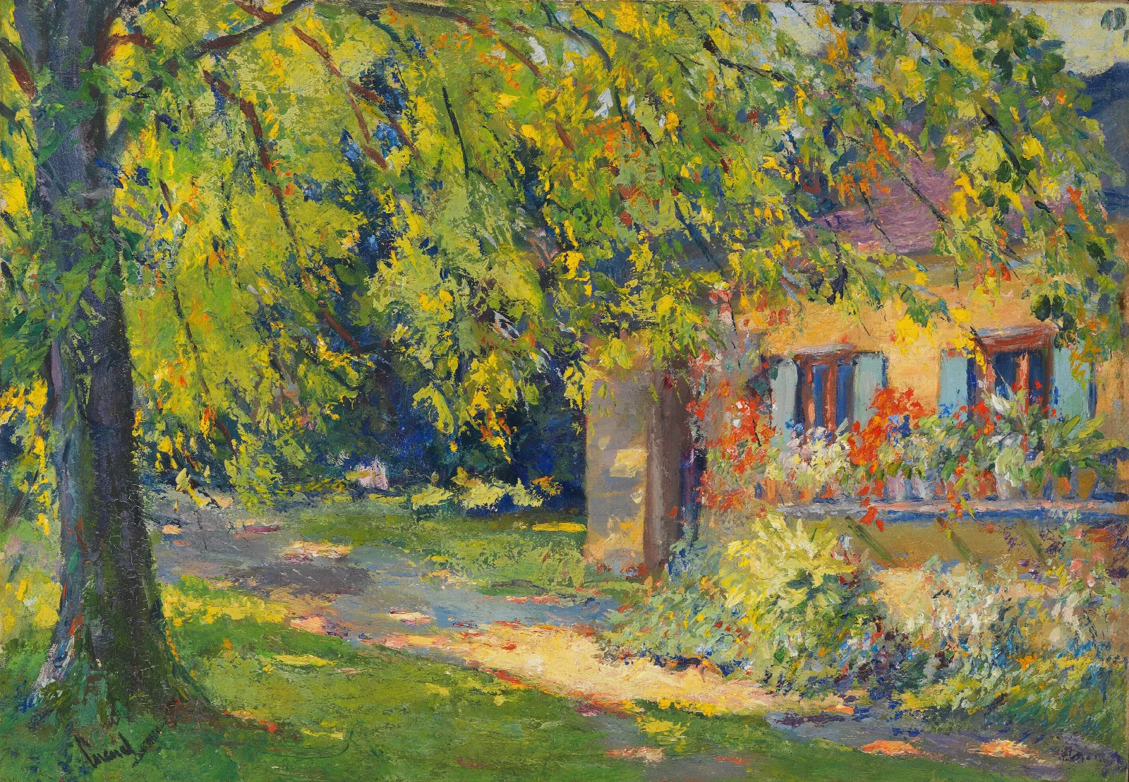 Fruhlingsgarten In Starnberg Wall Art by Edward Cucuel - Canvas Print