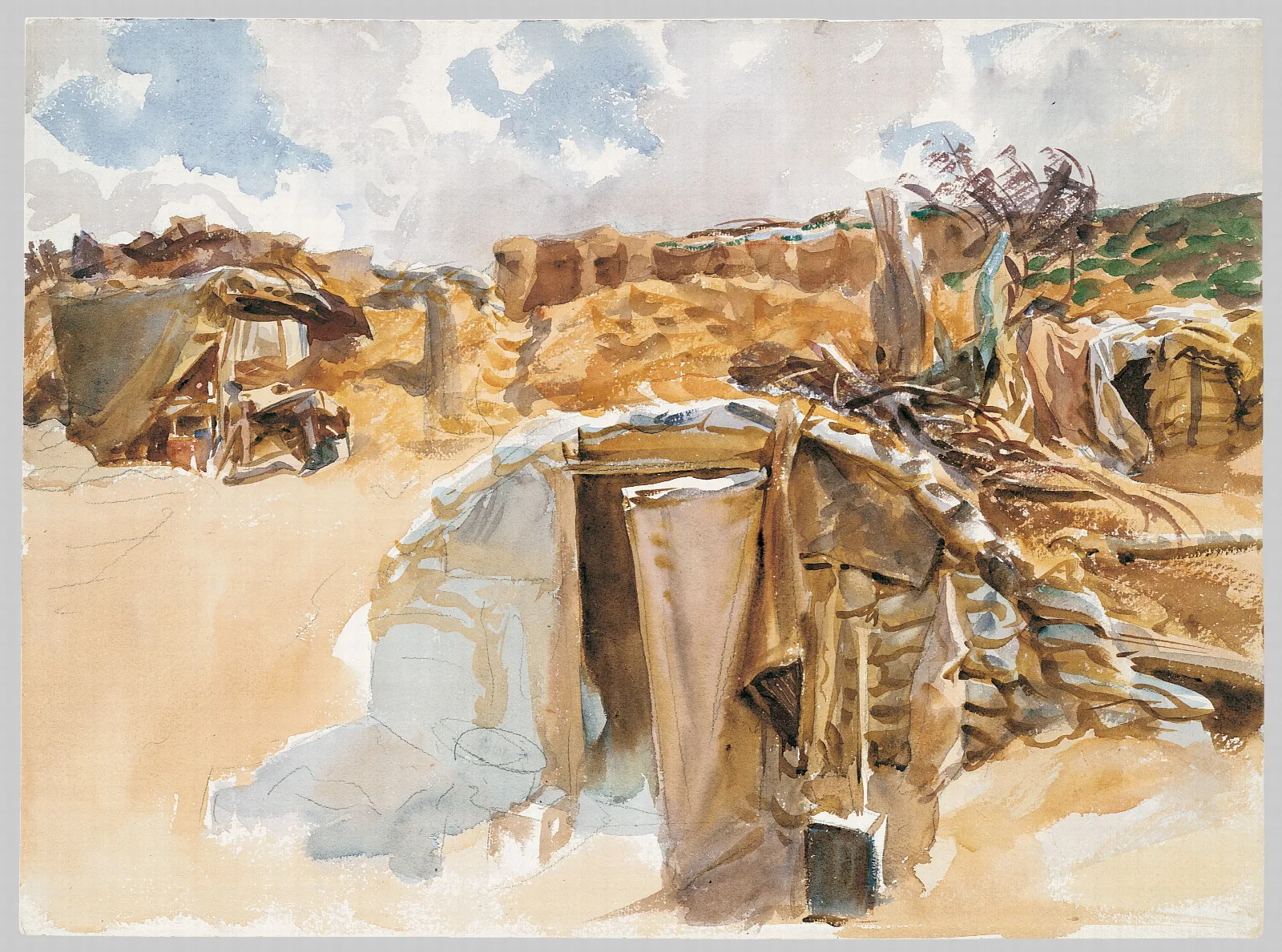 Dugout Wall Art by John Singer Sargent - Canvas Print