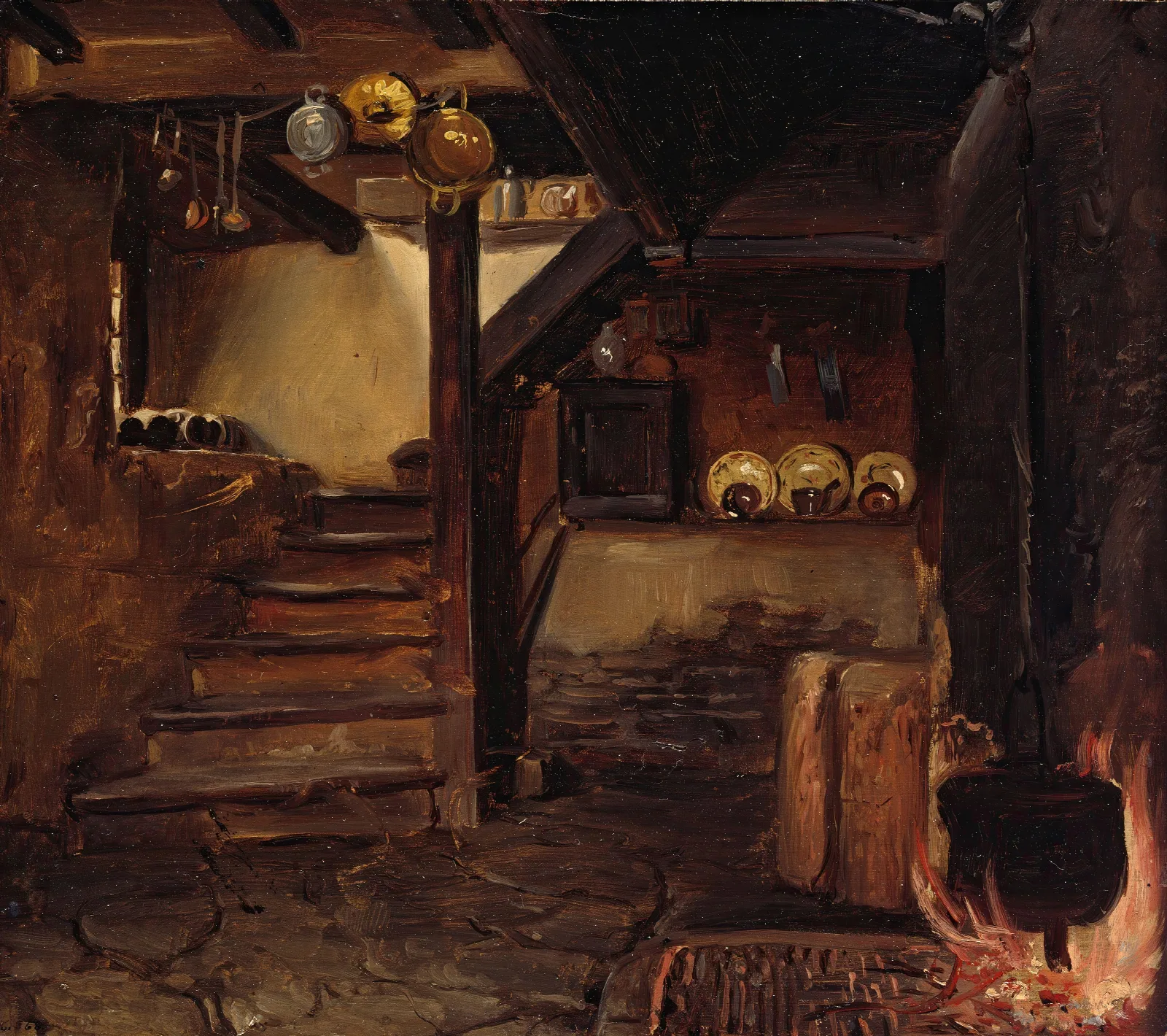 German Kitchen Wall Art by Adolph Tidemand - Canvas Print