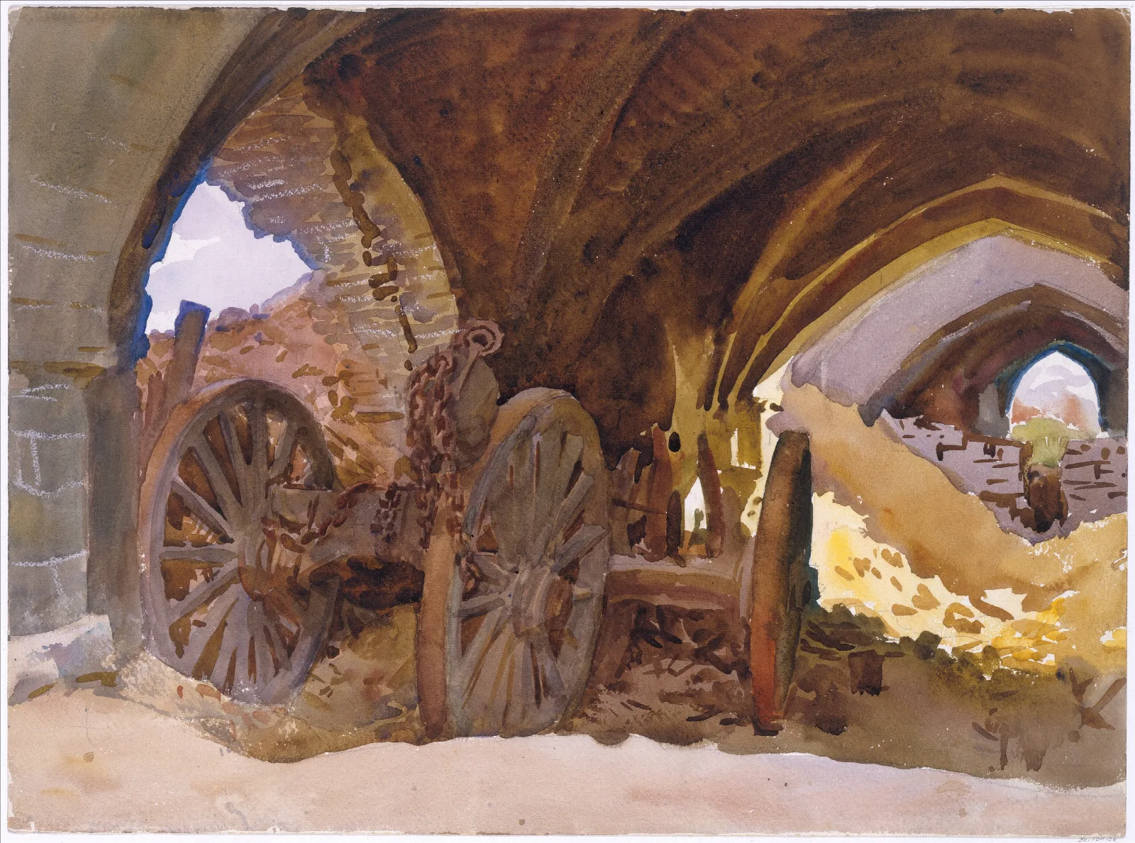 Wheels In Vault Wall Art by John Singer Sargent - Canvas Print