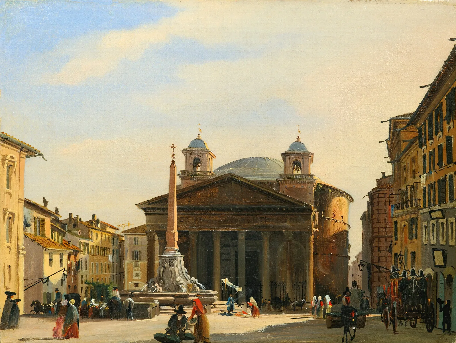 The Pantheon Rome Wall Art by Ippolito Caffi - Canvas Print