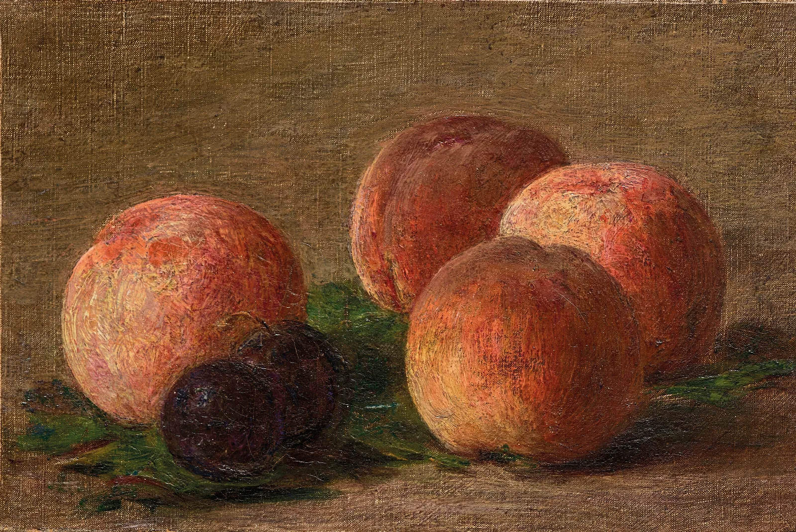 Peches Et Prunes 2 Wall Art by Henri Fantin-Latour - Canvas Print