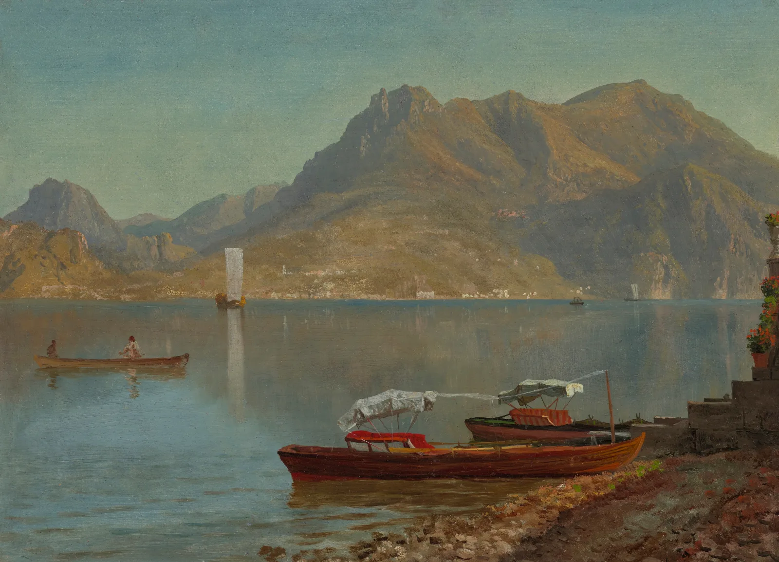 Lake Como 5 Wall Art by Albert Bierstadt - Canvas Print