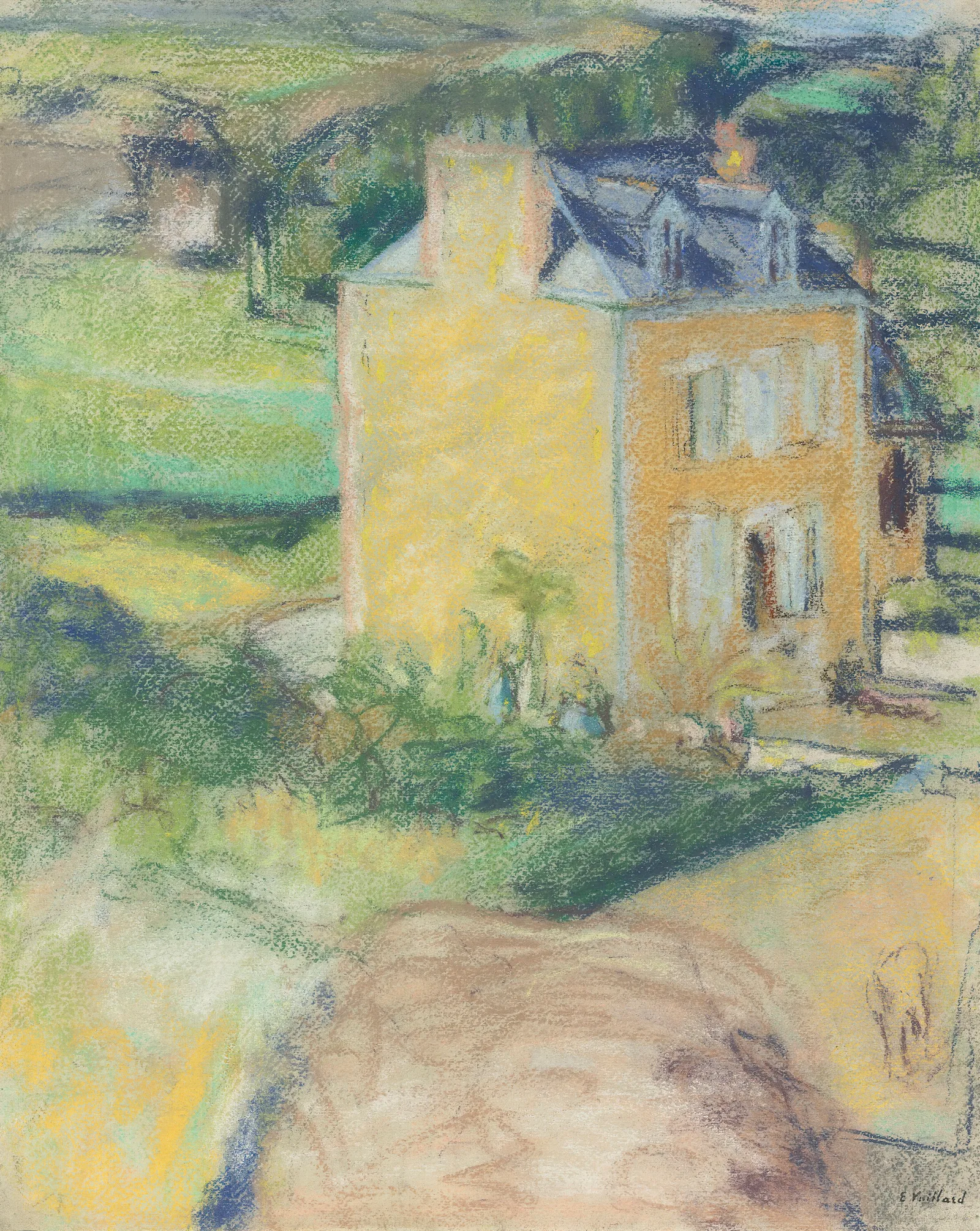 Villa At Saint Jacut Wall Art by Édouard Vuillard - Canvas Print