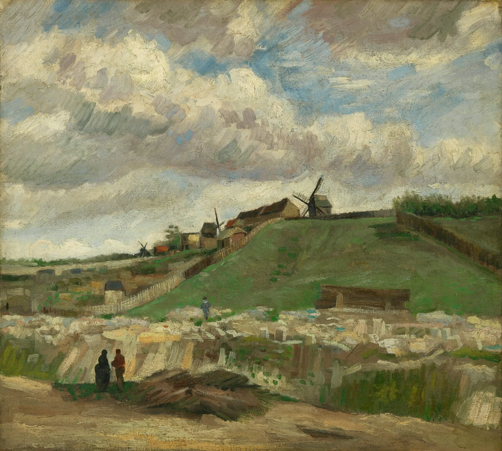 The Hill Of Montmartre With Stone Quarry 2 Wall Art by Vincent van Gogh - Canvas Print