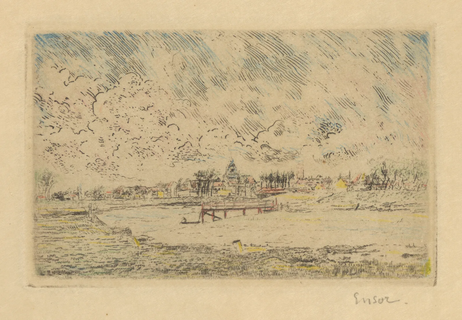 Zicht Op Nieuwpoort Wall Art by James Ensor - Canvas Print