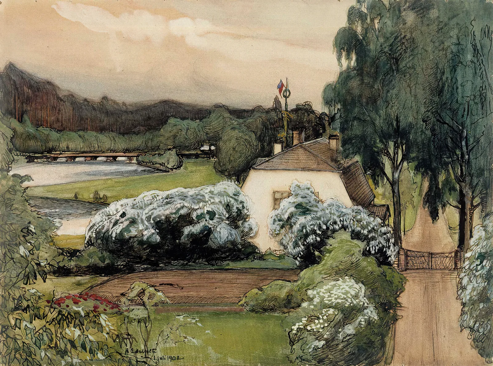 The Foremans House At The Saari Manor Wall Art by Albert Edelfelt - Canvas Print