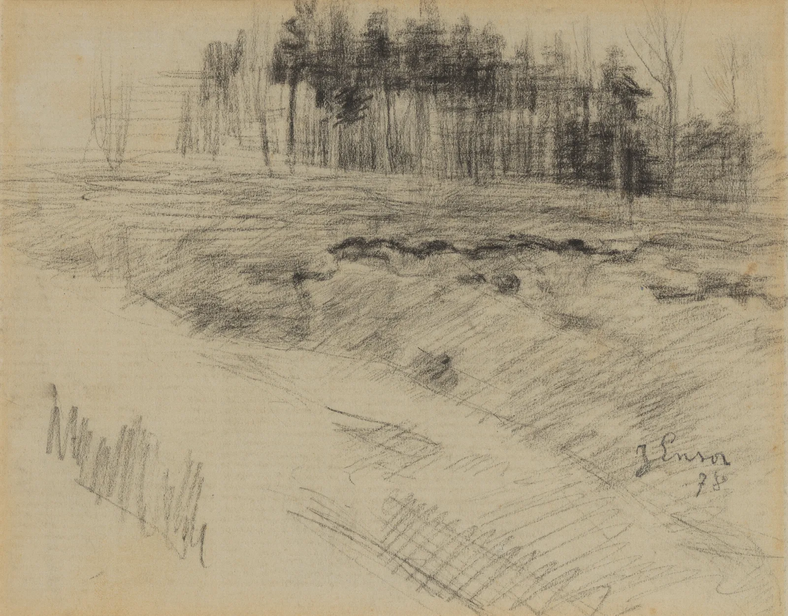 Bosrand Wall Art by James Ensor - Canvas Print