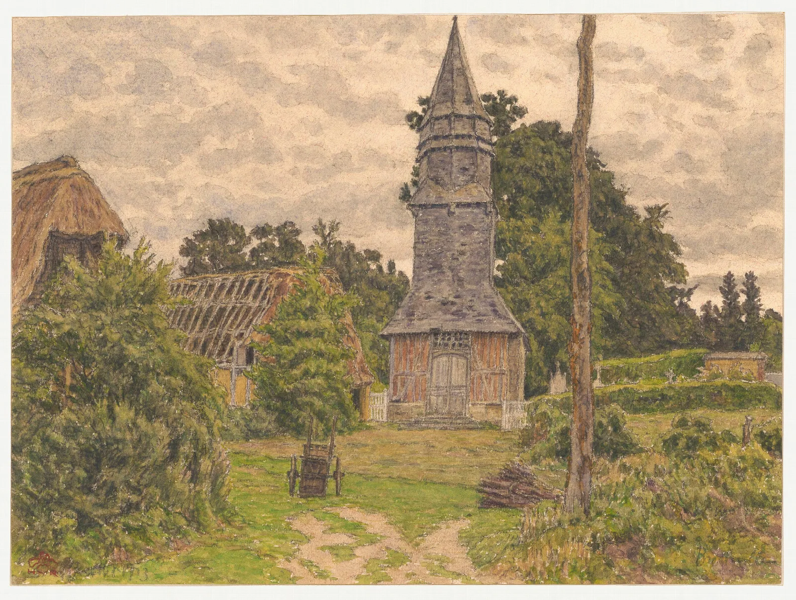 Bretteville Wall Art by Henri Rivière - Canvas Print