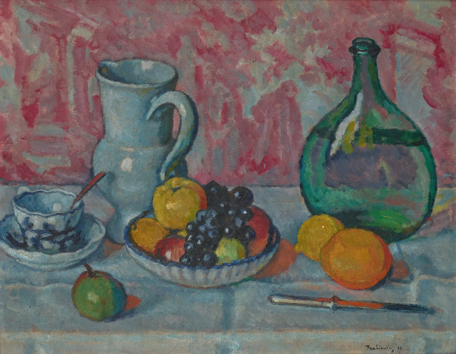 Still Life With A Knife Wall Art by Józef Pankiewicz - Canvas Print