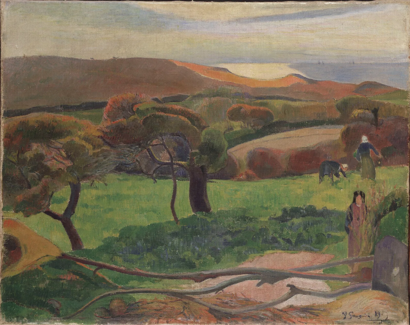 Landscape From Bretagne Wall Art by Paul Gauguin - Canvas Print