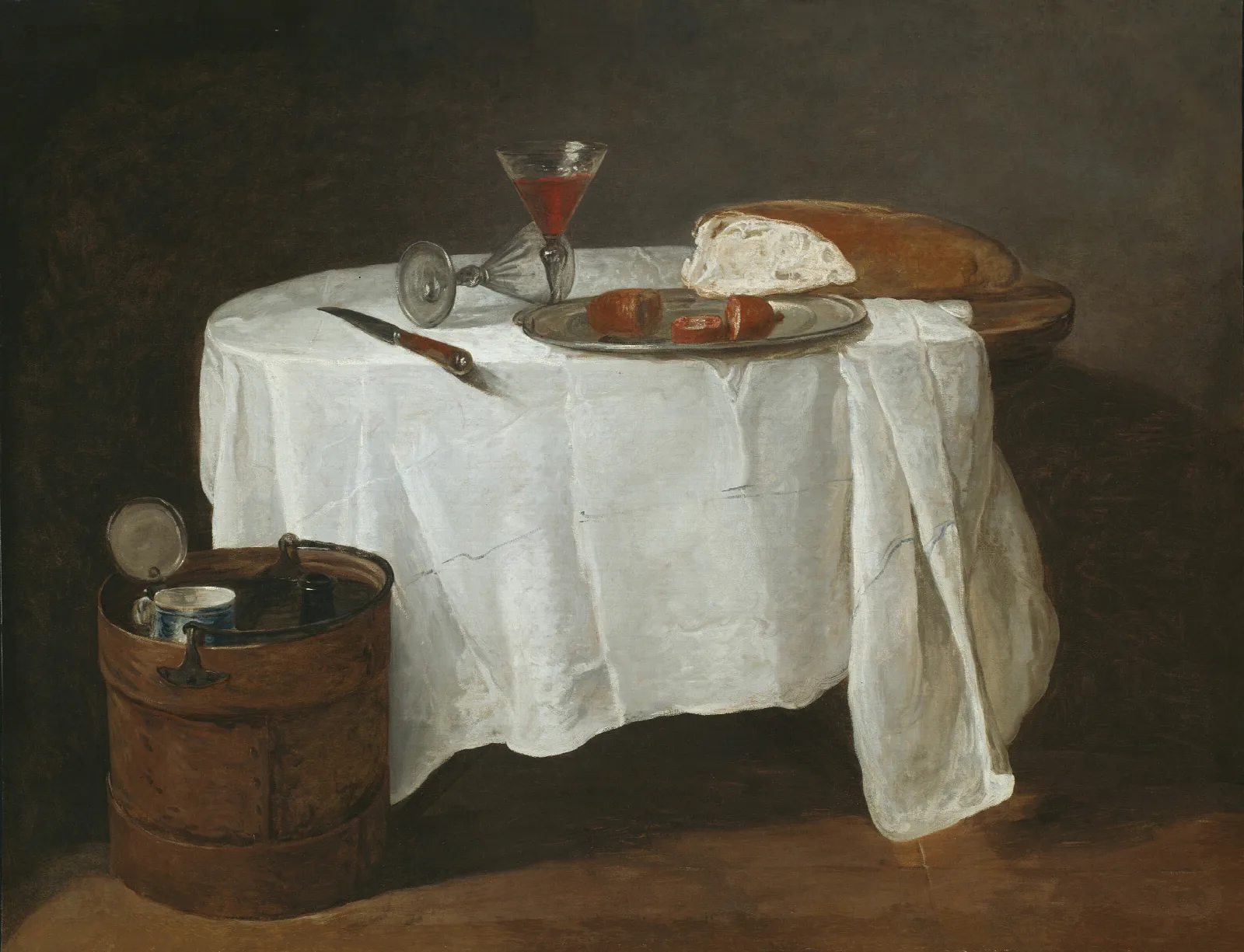 The White Tablecloth Wall Art by Jean Siméon Chardin - Canvas Print