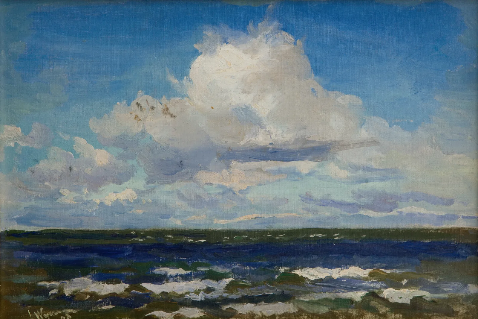 Sea At Polaga Wall Art by Leon Wyczółkowski - Canvas Print