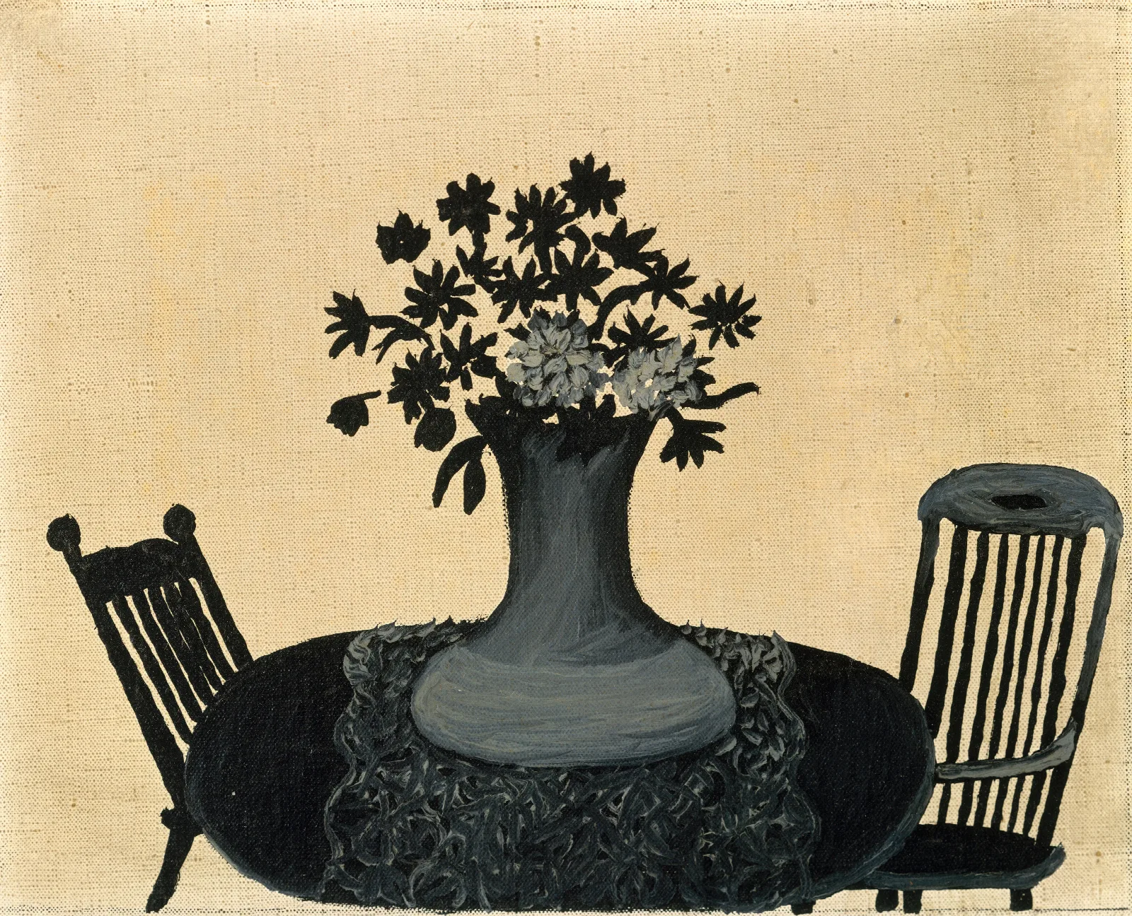 Table And Two Chairs Wall Art by Horace Pippin - Canvas Print