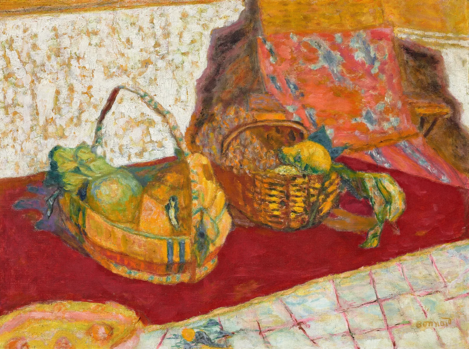 Deux Corbeilles De Fruits Wall Art by Pierre Bonnard - Canvas Print