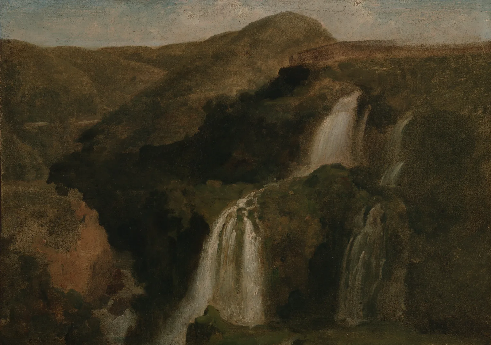 Falls Of Tivoli Wall Art by Jean-Baptiste-Camille Corot - Canvas Print