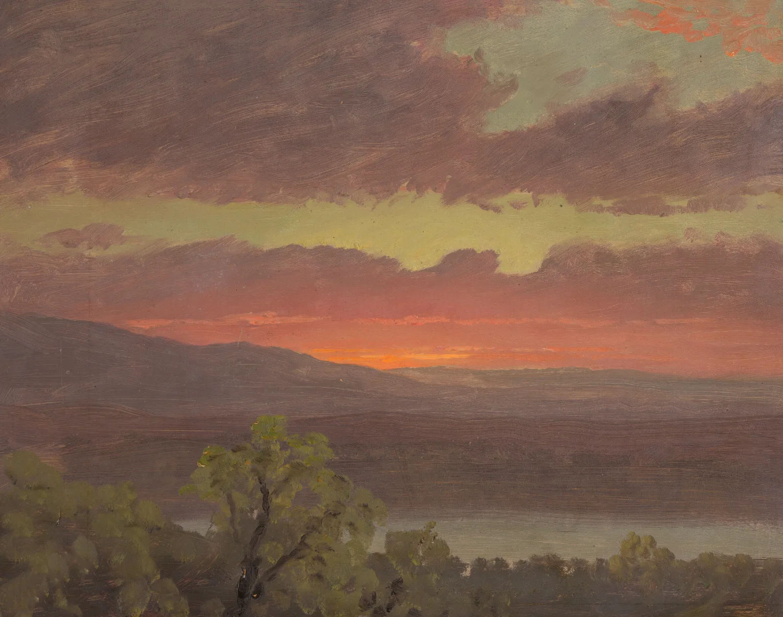 Sunset In Jamaica West Indies Wall Art by Frederic Edwin Church - Canvas Print