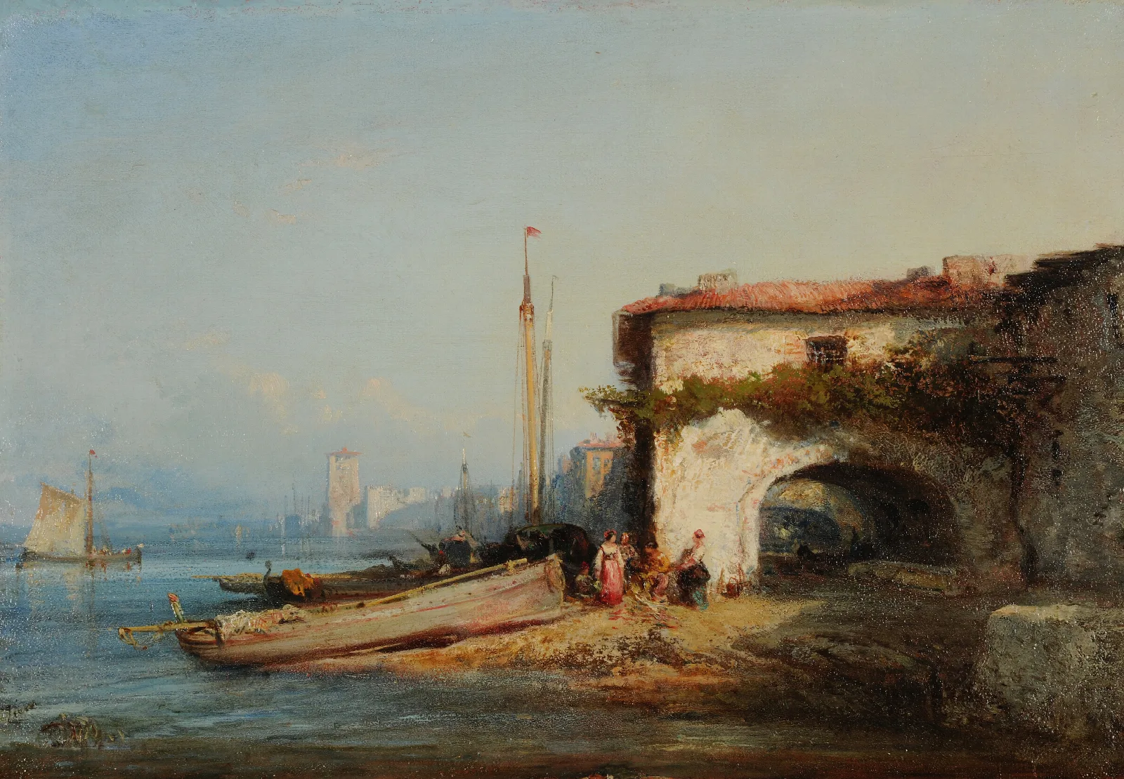 Vue Ditalie Wall Art by Félix Ziem - Canvas Print
