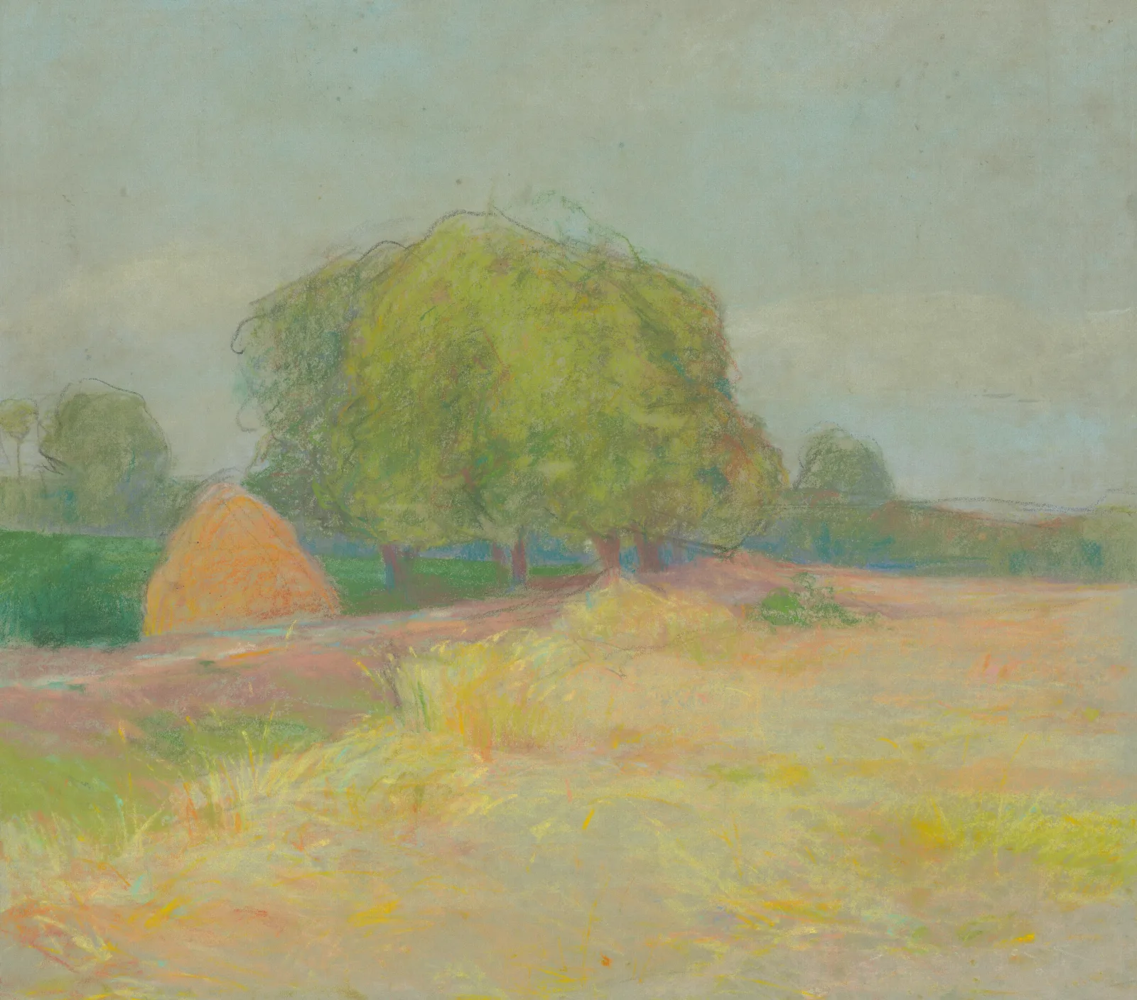 Landscape With Bushy Trees Wall Art by Ľudovít Čordák - Canvas Print