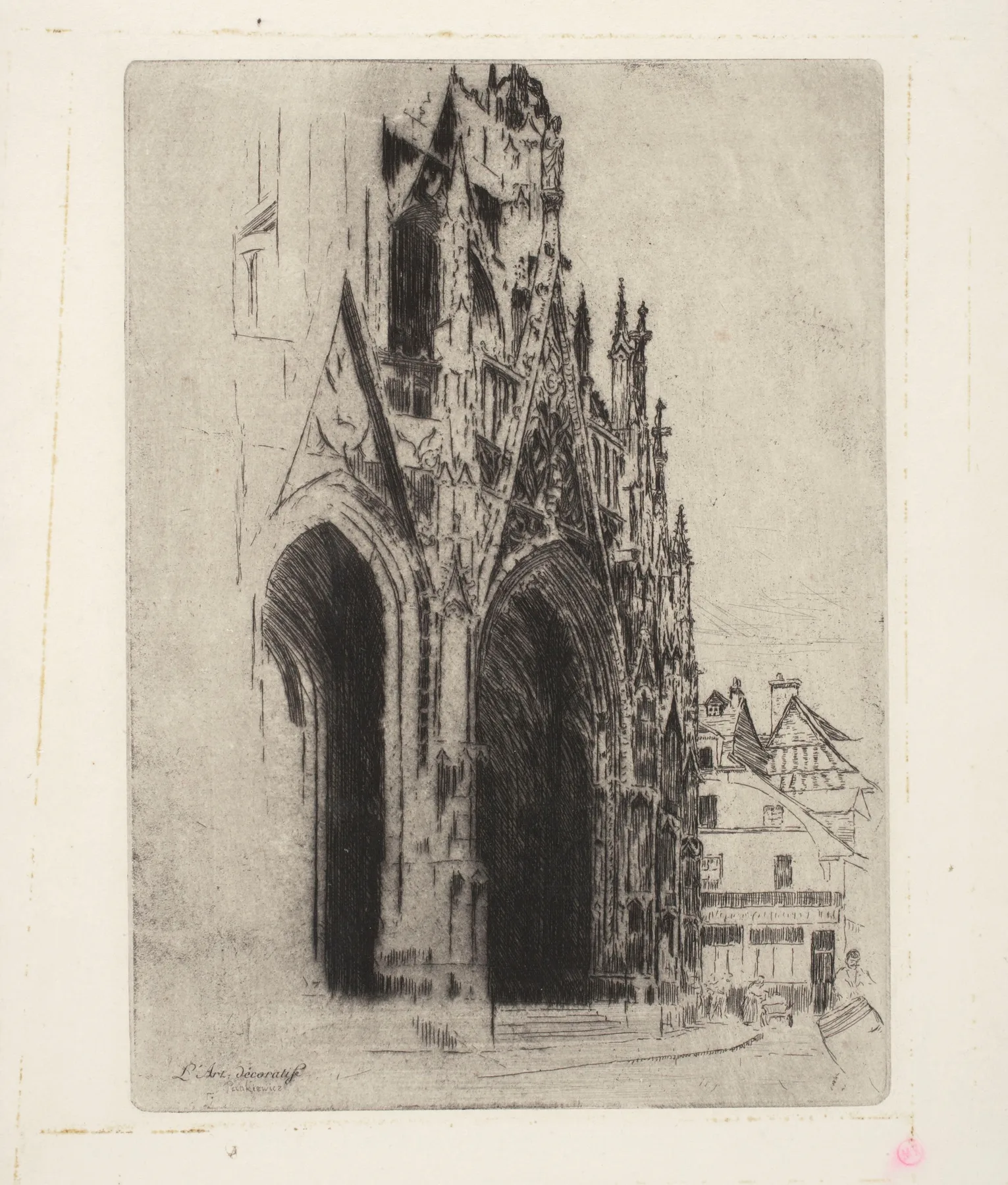 Portal Of The Church Of Saint Maclou In Rouen Wall Art by Józef Pankiewicz - Canvas Print