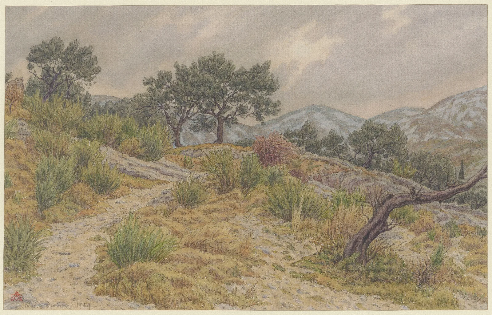 Nyons Wall Art by Henri Rivière - Canvas Print
