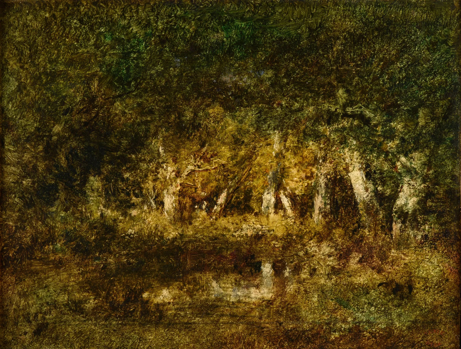 Petite Mare En Foret Wall Art by Narcisse-Virgile Diaz de La Peña - Canvas Print