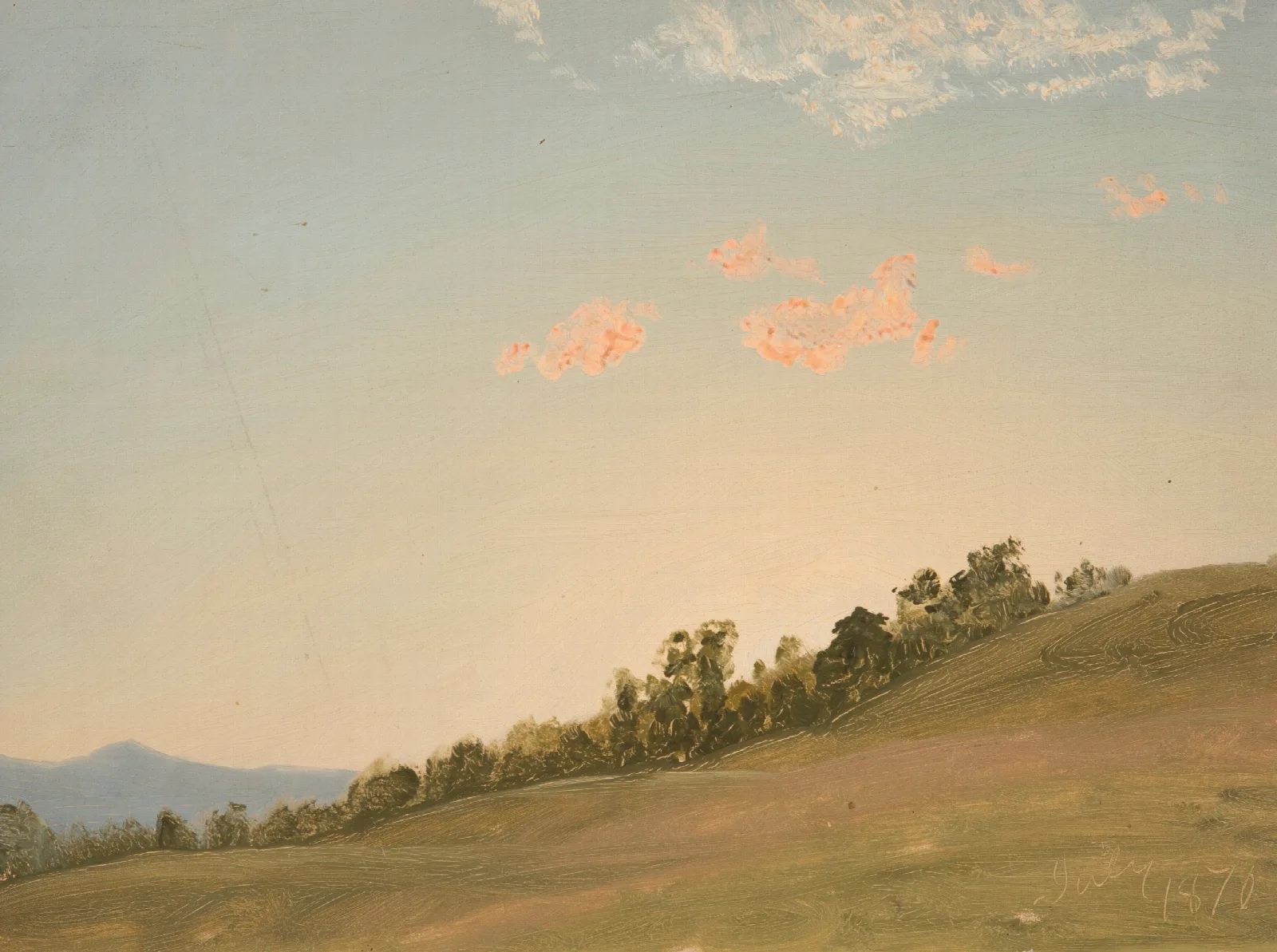 Hillside Hudson New York Wall Art by Frederic Edwin Church - Canvas Print