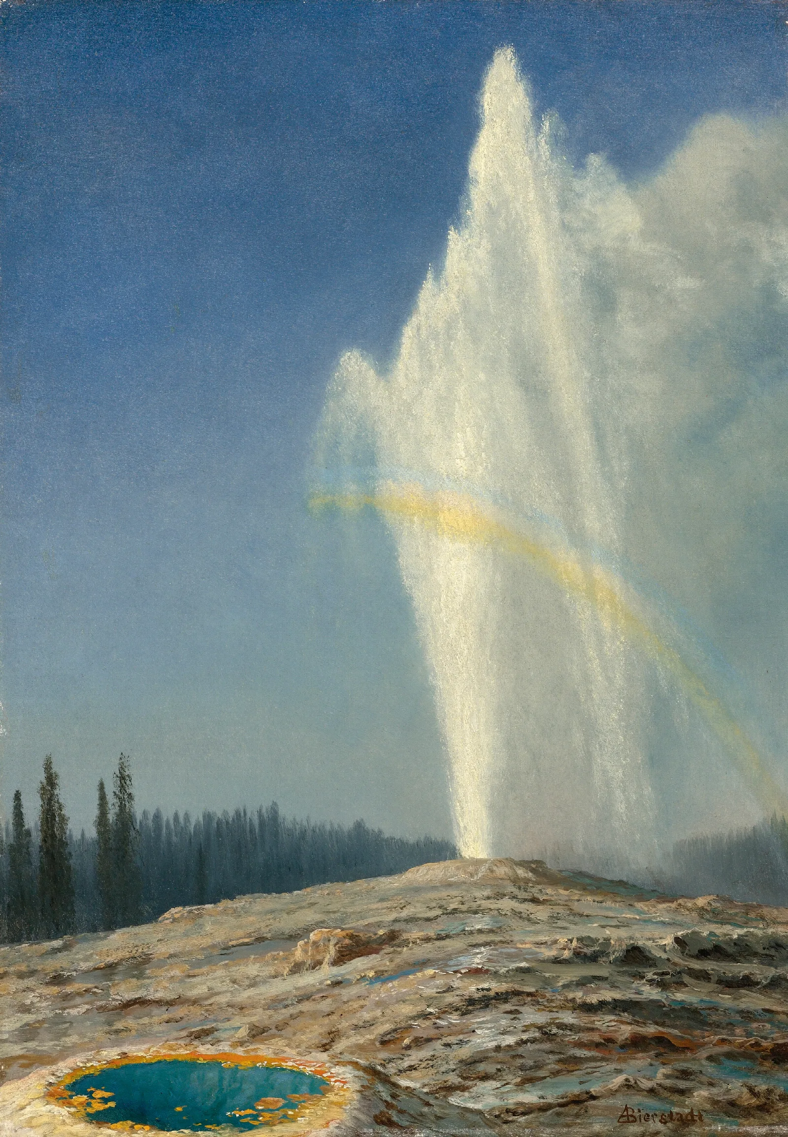 Old Faithful Wall Art by Albert Bierstadt - Canvas Print